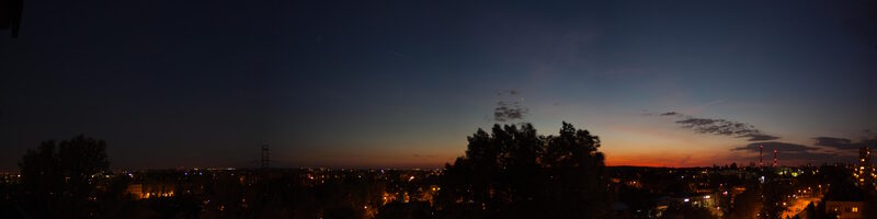 zachód słońca nad kopalnią